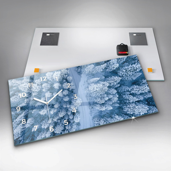 Horloge murale horizontale 'Forêt vue d''un drone'