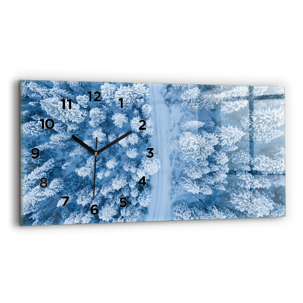 Horloge murale horizontale 'Forêt vue d''un drone'