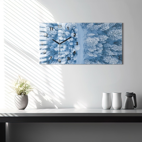 Horloge murale horizontale 'Forêt vue d''un drone'