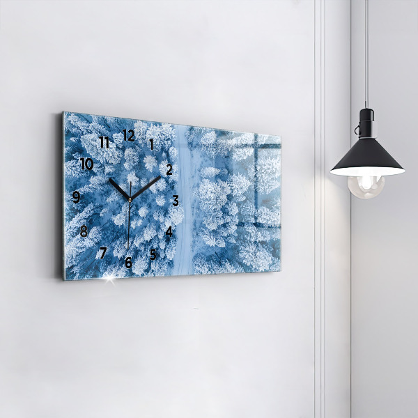 Horloge murale horizontale 'Forêt vue d''un drone'