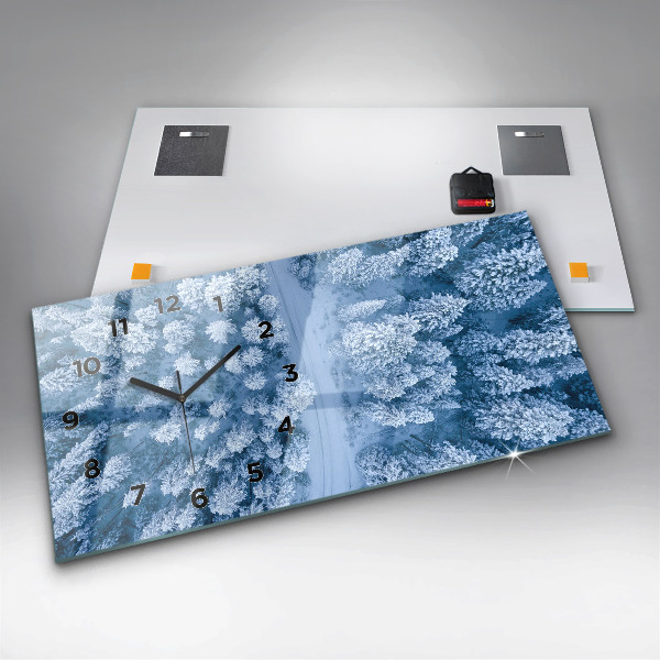 Horloge murale horizontale 'Forêt vue d''un drone'