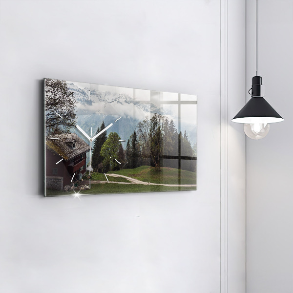Horloge murale horizontale Vue sur la montagne