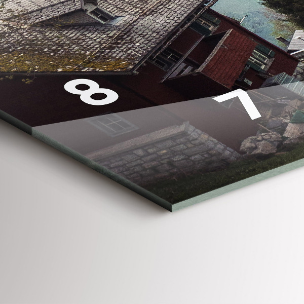 Horloge murale horizontale Vue sur la montagne