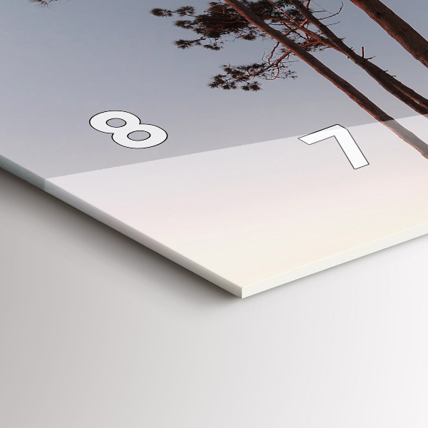 Horloge murale horizontale Croissant et arbres