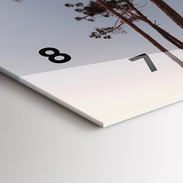 Horloge murale horizontale Croissant et arbres