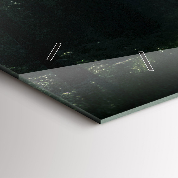 Horloge murale horizontale Route forestière et rayons de soleil