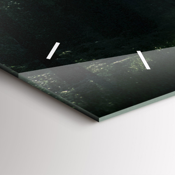 Horloge murale horizontale Route forestière et rayons de soleil