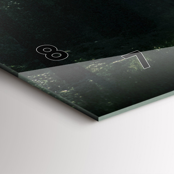 Horloge murale horizontale Route forestière et rayons de soleil