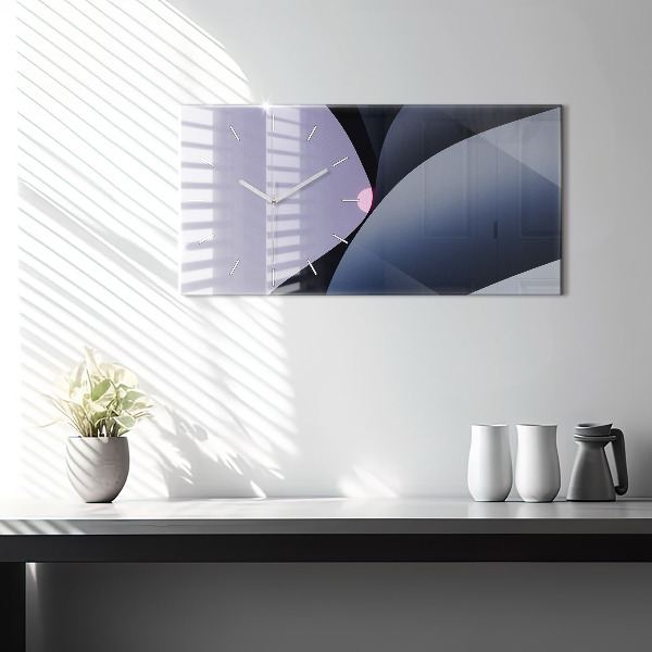 Horloge rectangulaire horizontale Soleil abstrait