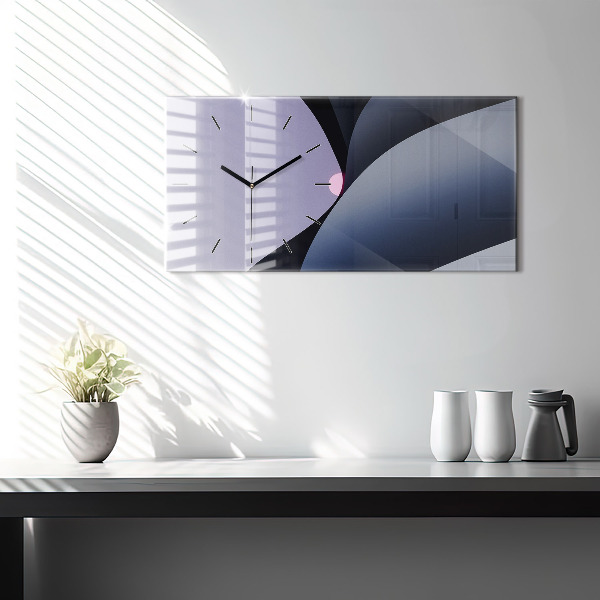 Horloge rectangulaire horizontale Soleil abstrait