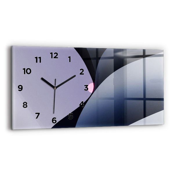 Horloge rectangulaire horizontale Soleil abstrait