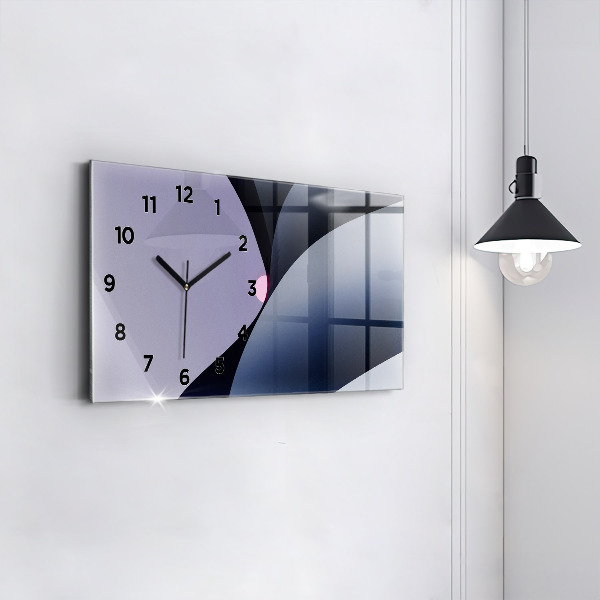 Horloge rectangulaire horizontale Soleil abstrait