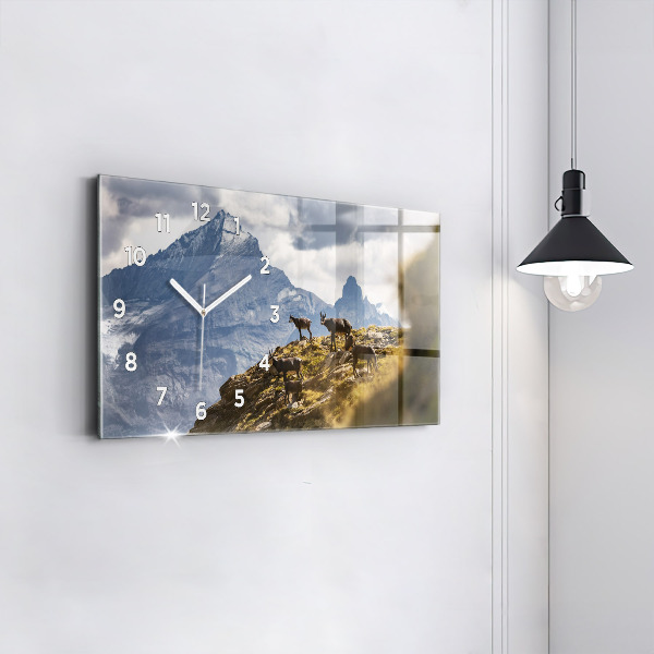 Horloge murale horizontale 'Chèvre dans la Vallée d''Aoste'