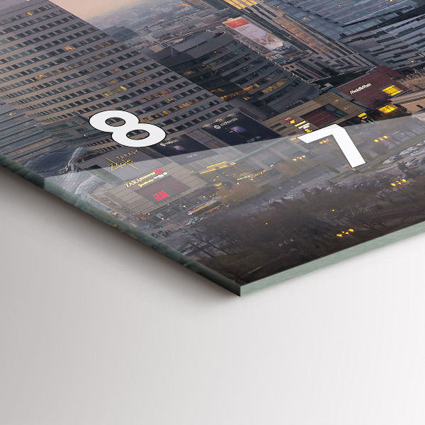 Horloge murale horizontale Panorama de Varsovie