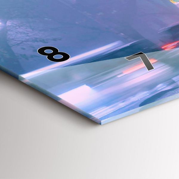 Horloge rectangulaire horizontale Varsovie dans le brouillard