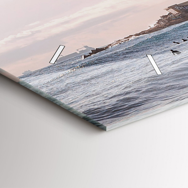 Horloge murale horizontale Surfeur de Barcelone