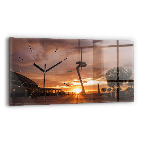 Horloge murale horizontale Parc olympique de Barcelone