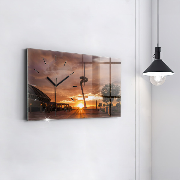 Horloge murale horizontale Parc olympique de Barcelone