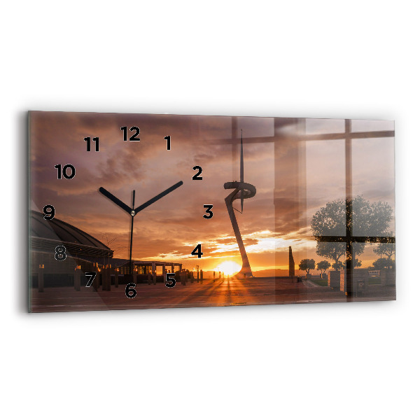 Horloge murale horizontale Parc olympique de Barcelone