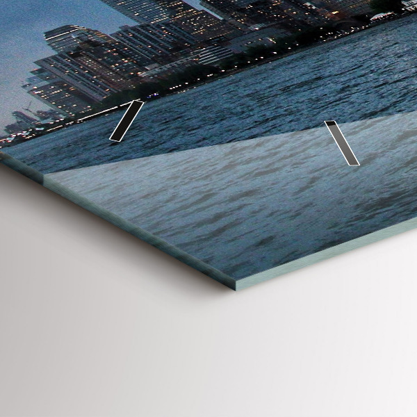 Horloge murale horizontale Panorama de la ville de New York