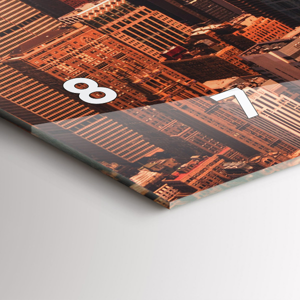 Horloge murale horizontale Panorama de la ville ouest