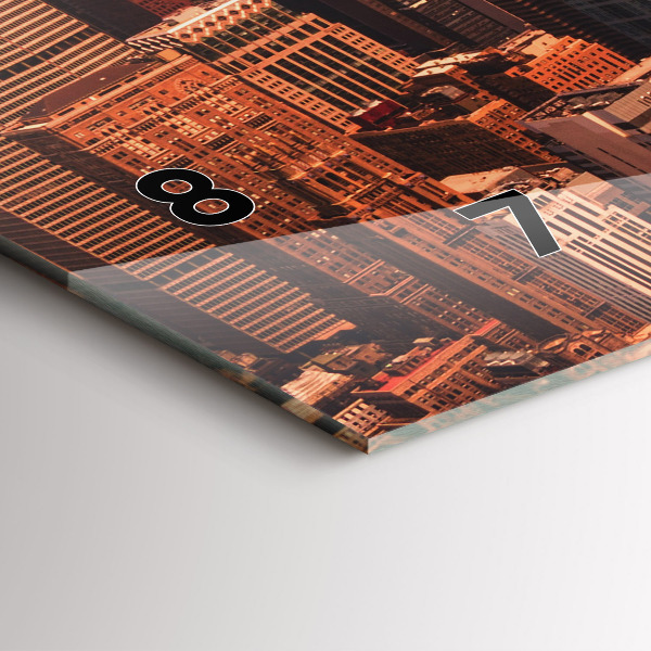 Horloge murale horizontale Panorama de la ville ouest