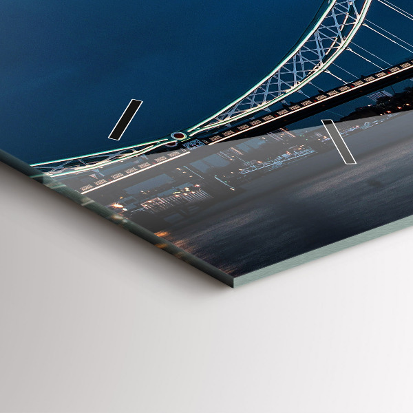 Horloge murale horizontale Tower Bridge Londres la nuit