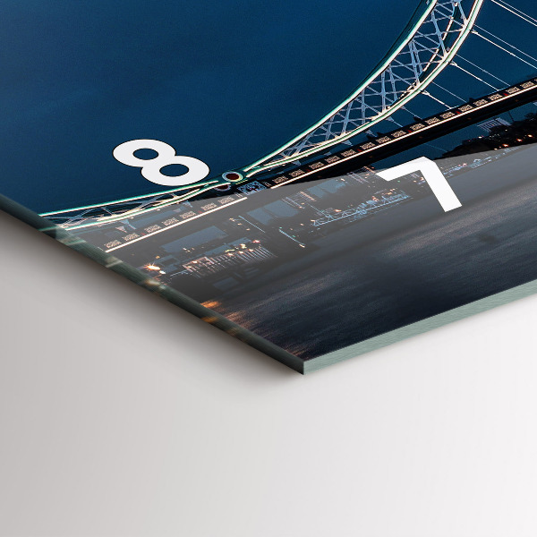 Horloge murale horizontale Tower Bridge Londres la nuit