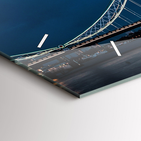 Horloge murale horizontale Tower Bridge Londres la nuit