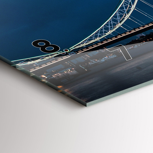 Horloge murale horizontale Tower Bridge Londres la nuit