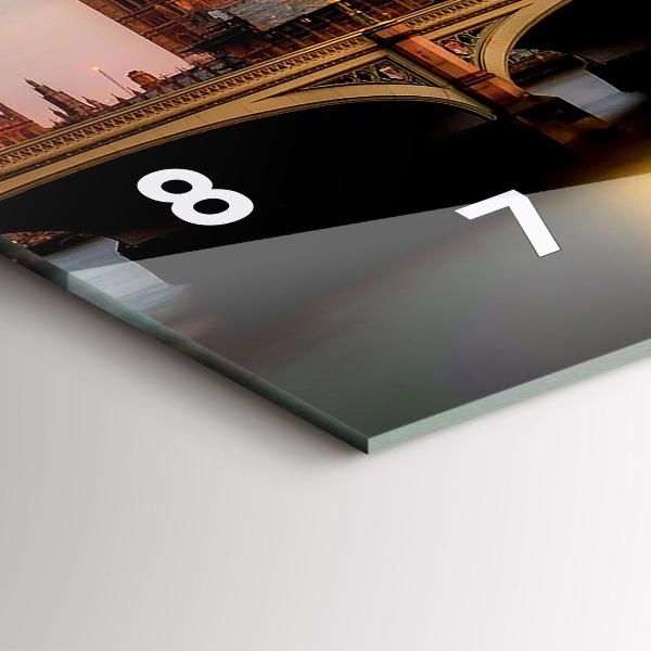 Horloge murale horizontale Panorama de Big Ben à Londres