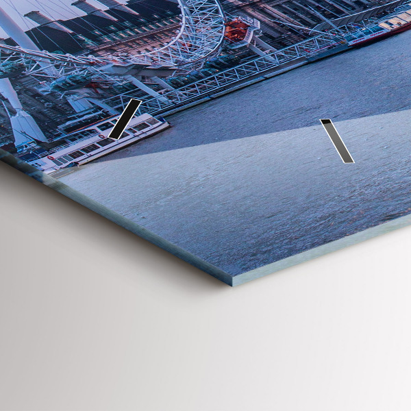 Horloge murale horizontale Panorama de la ville du London Eye