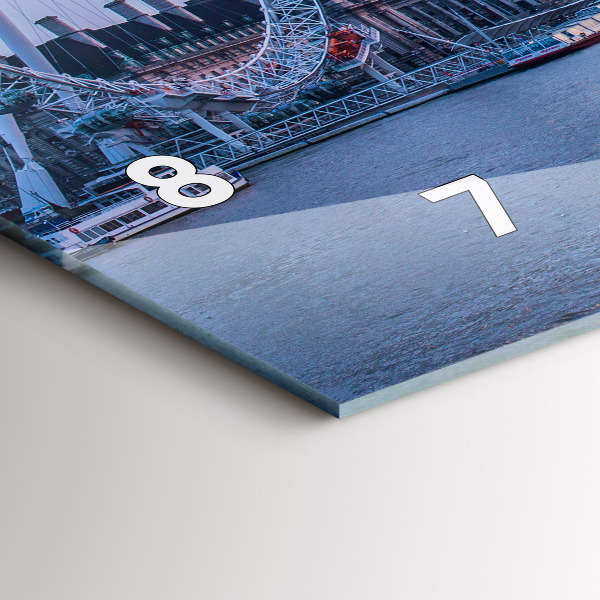 Horloge murale horizontale Panorama de la ville du London Eye