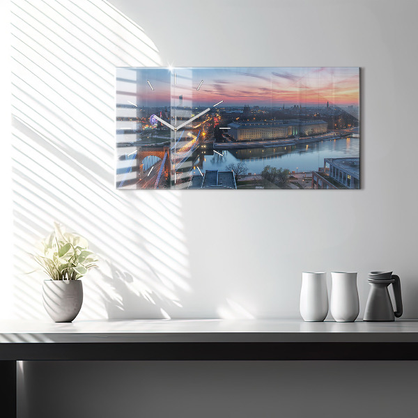 Horloge rectangulaire horizontale 'Wroclaw vu d''un drone'