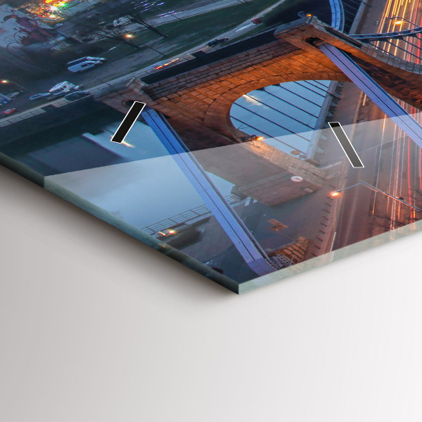 Horloge rectangulaire horizontale 'Wroclaw vu d''un drone'