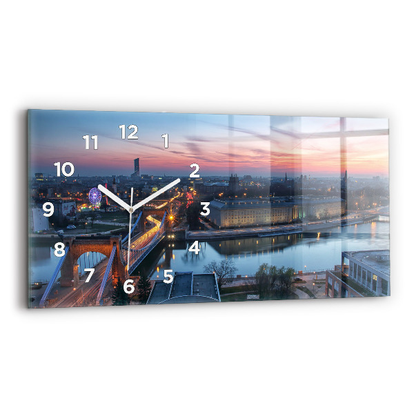 Horloge rectangulaire horizontale 'Wroclaw vu d''un drone'