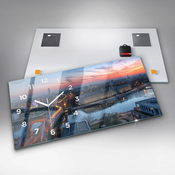 Horloge rectangulaire horizontale 'Wroclaw vu d''un drone'