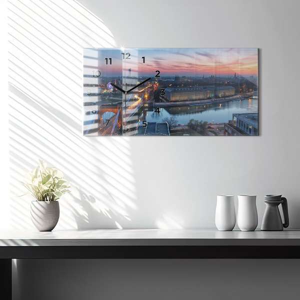 Horloge rectangulaire horizontale 'Wroclaw vu d''un drone'