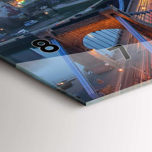 Horloge rectangulaire horizontale 'Wroclaw vu d''un drone'