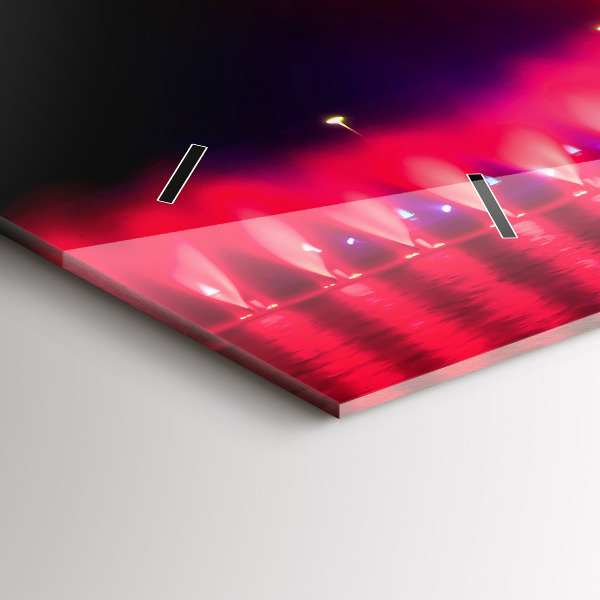 Horloge rectangulaire horizontale Fontaine de Wroclaw la nuit