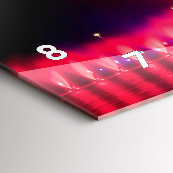 Horloge rectangulaire horizontale Fontaine de Wroclaw la nuit