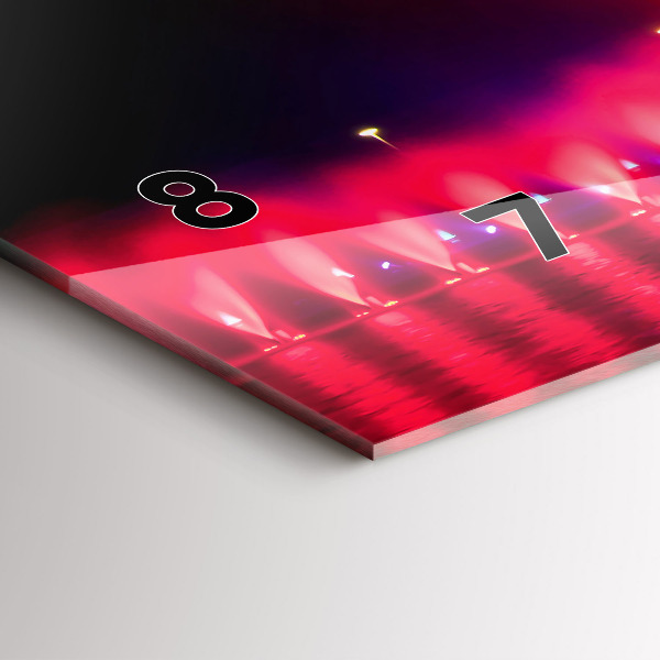 Horloge rectangulaire horizontale Fontaine de Wroclaw la nuit