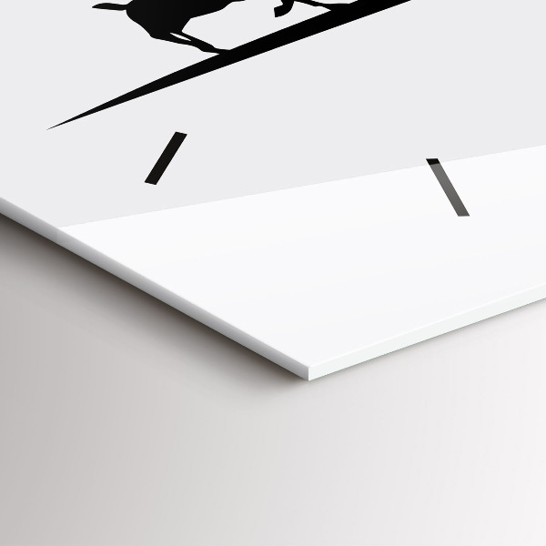 Horloge murale horizontale Graphiques panoramiques de Poznan