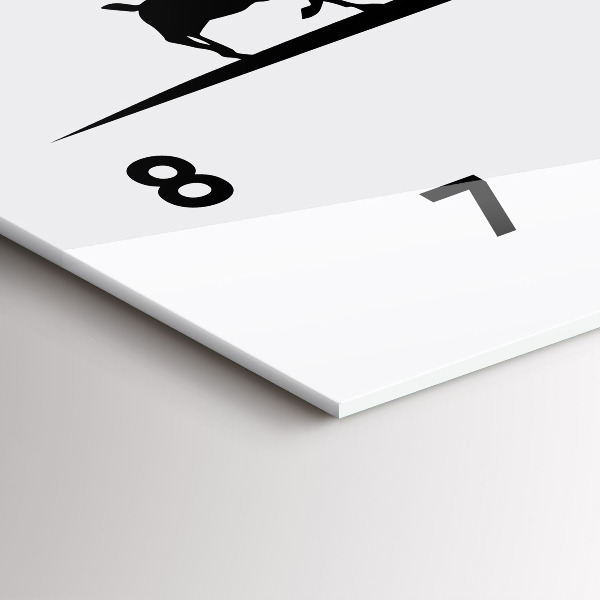 Horloge murale horizontale Graphiques panoramiques de Poznan