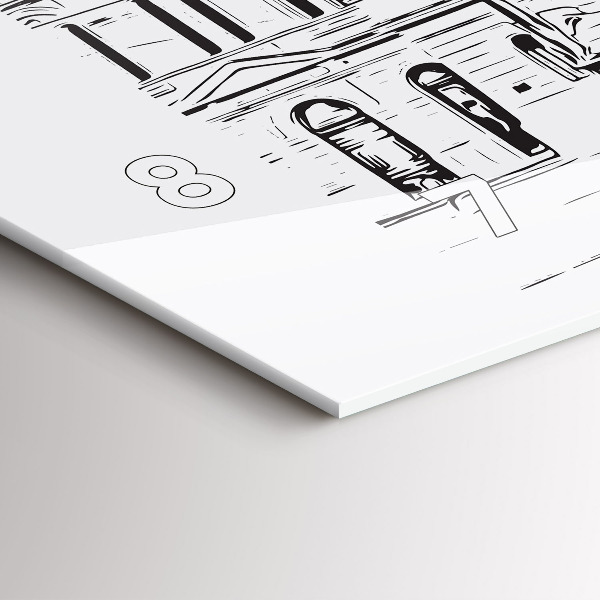 Horloge murale horizontale Illustration de la ville de Poznań