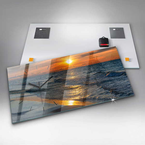 Horloge murale horizontale Władysławowo, mer Baltique