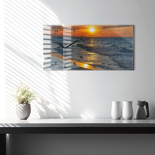 Horloge murale horizontale Władysławowo, mer Baltique