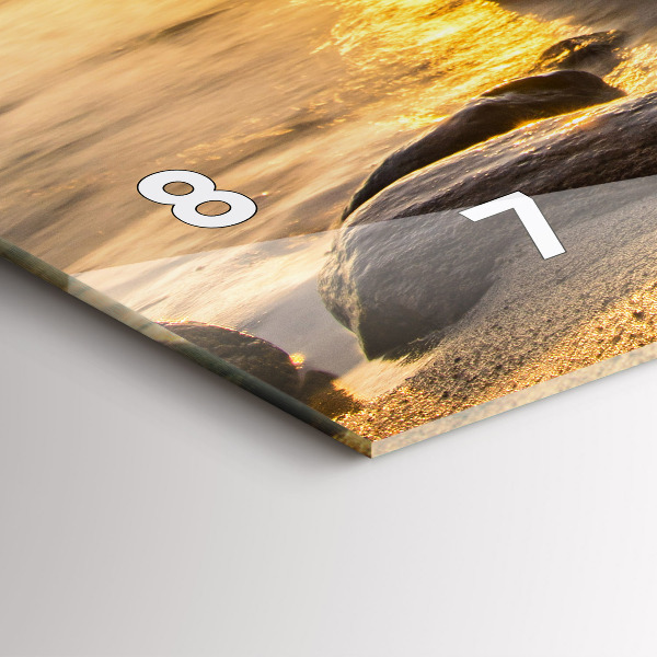 Horloge murale horizontale Lever de soleil sur la mer Baltique