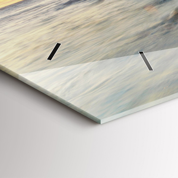 Horloge rectangulaire horizontale Le phare et la mer Baltique