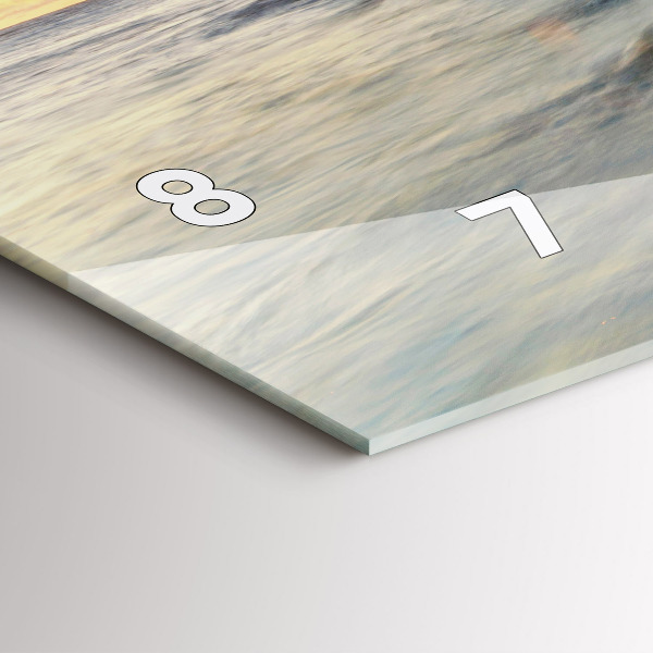 Horloge rectangulaire horizontale Le phare et la mer Baltique